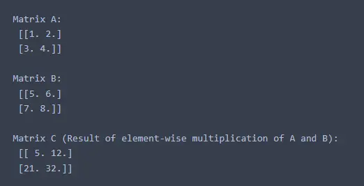 opencv matrix multiplication - output 2