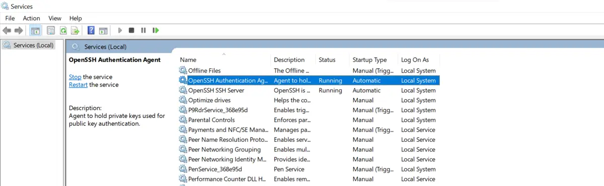 OpenSSH Authentication Agent