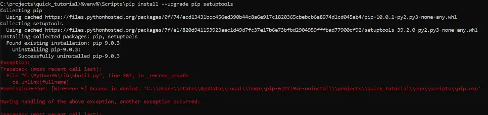 Permiso error [winerror 5] acceso denegado en Python