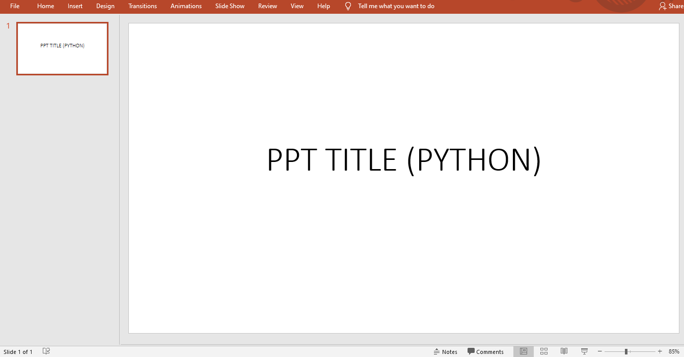 Python-PPTX Library