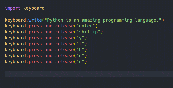 在 Python 中模擬鍵盤輸入