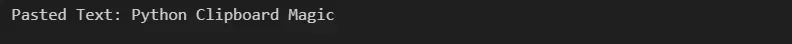 Copy Text to Clipboard in Python - Output 3