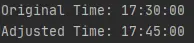 python datetime.time.replace output 1