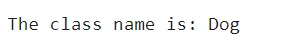 python get class name - output 1