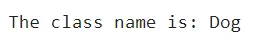 python get class name - output 3