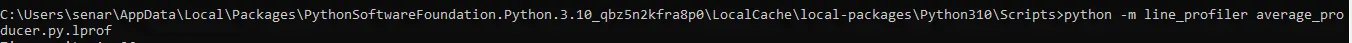 python line profiler