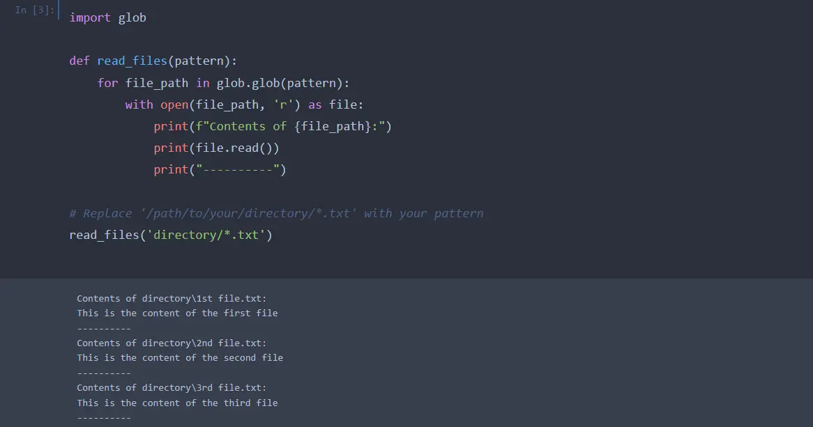 python open all files in directory - output 3