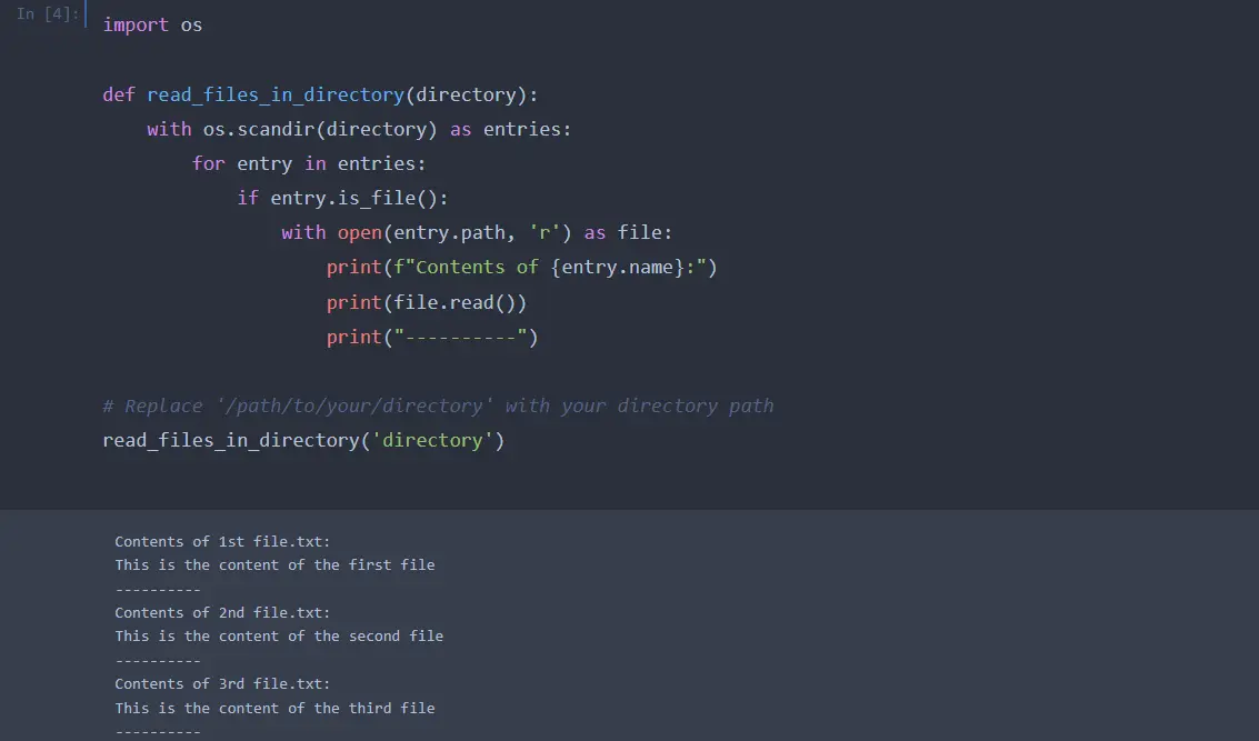 python open all files in directory - output 4
