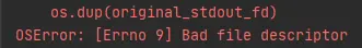 python os dup output 3