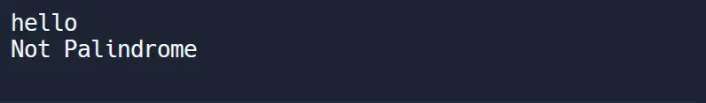 Check Palindrome in Python - Output 2