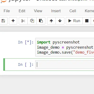 Captura de pantalla de Python utilizando Pyscreenshot Screen Part Output
