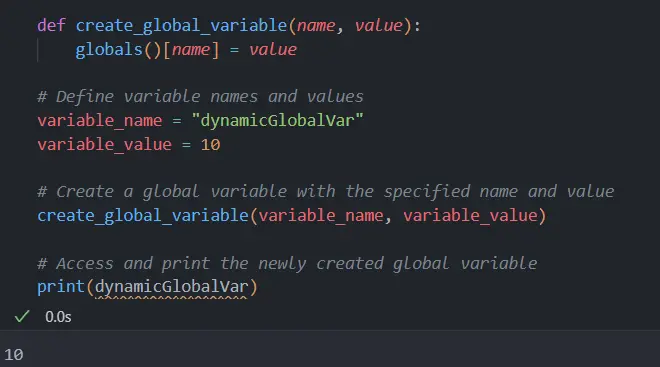 python string to variable name - output 1