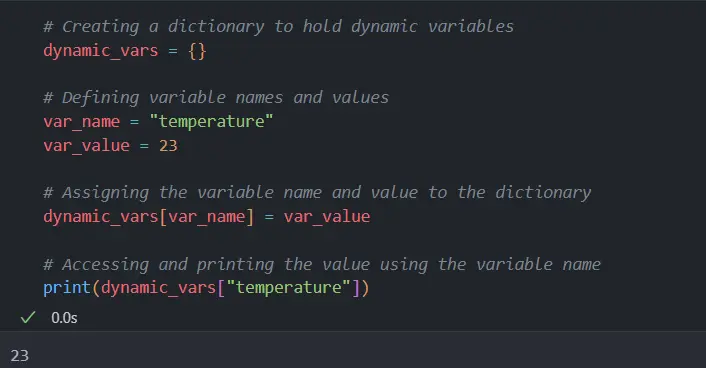 python string to variable name - output 4