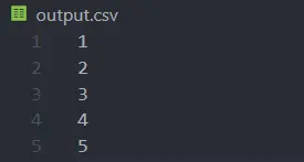 python write arrray to csv output 6