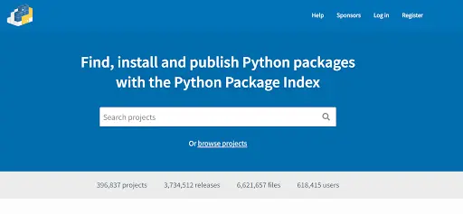 라이브러리 설치를 위한 python.org 웹사이트