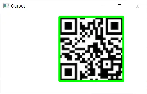 OpenCV を使用してスキャンされた QR コード