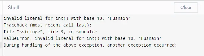 raise exception in python using multiple except statements
