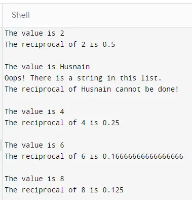 raise exception in python using try statement