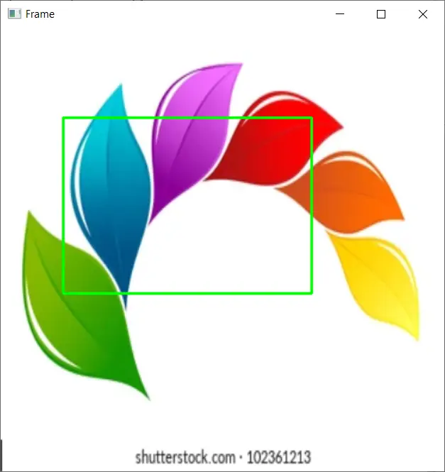 région sélectionnée de l&rsquo;algorithme de grabcut