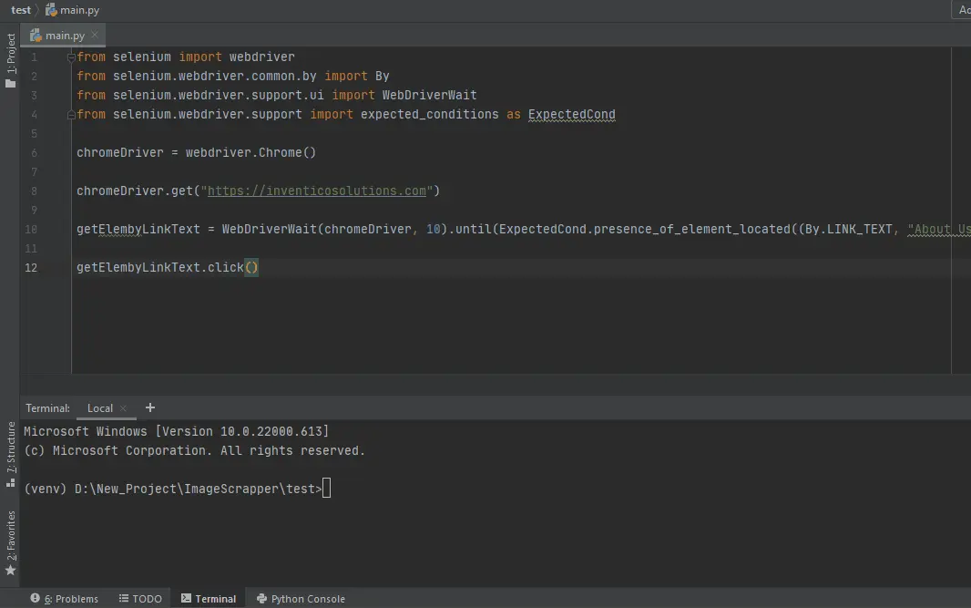 Selenium Web Driver Ejemplo de espera explícita en Python