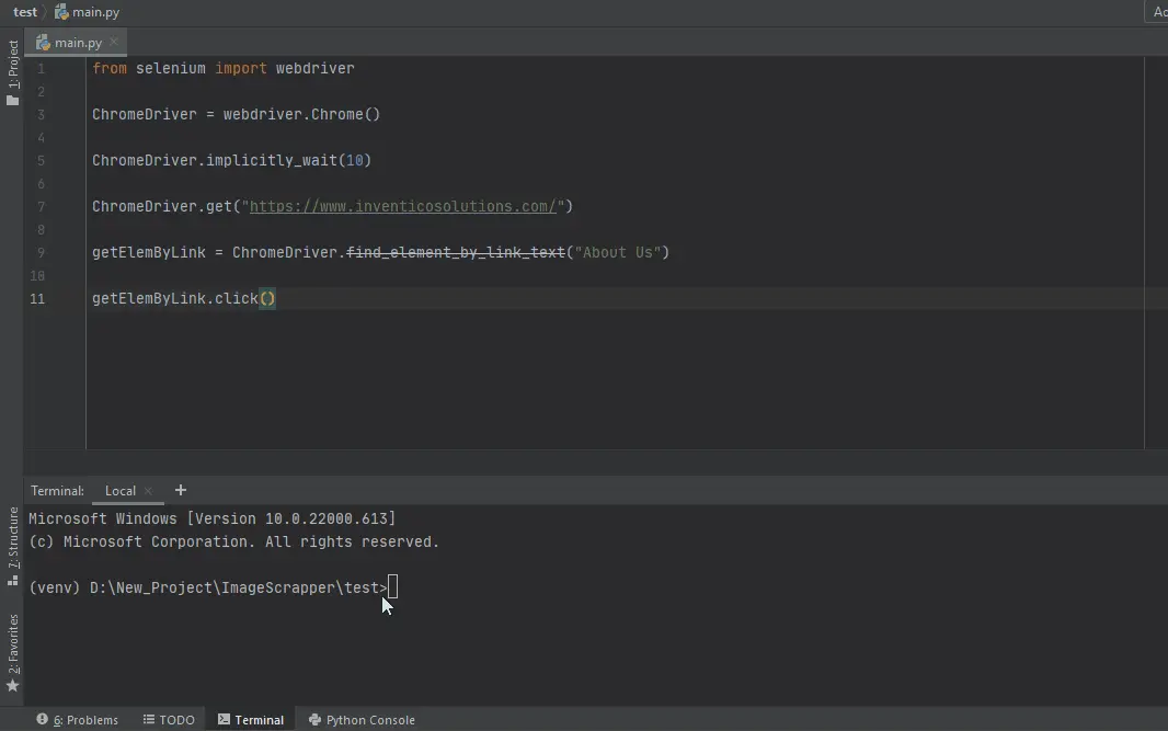 Python での Selenium Web Driver 待機の例