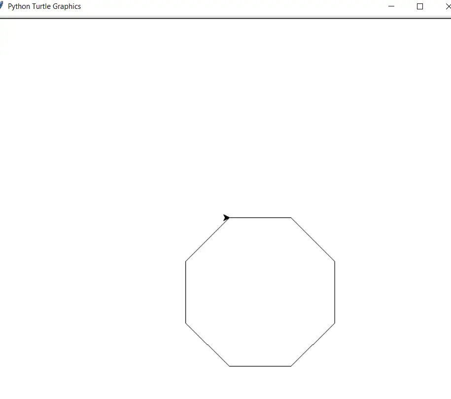 Octágono de gráficos de tortugas