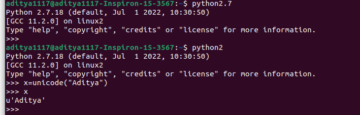 unicode() function in python2