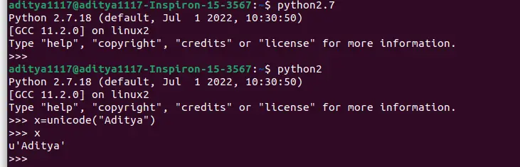 función unicode() en python2