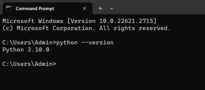 verify python version 3.10