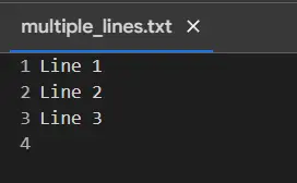 write multiple lines using write function