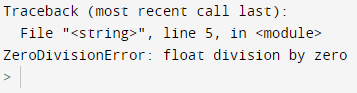 zero division error using float numbers