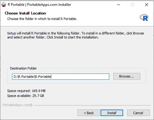 Installer R Portable