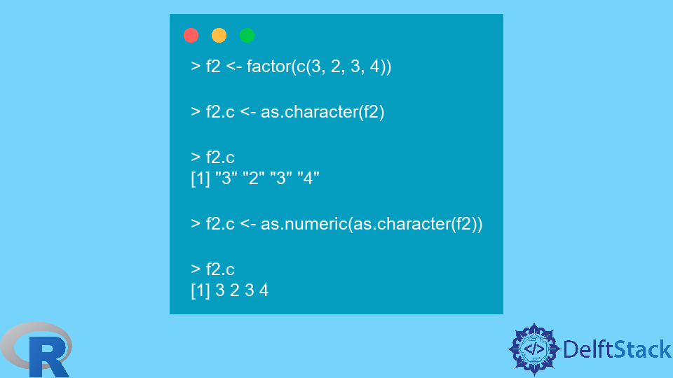 R の as.numeric 関数を使用して係数を数値に変換する