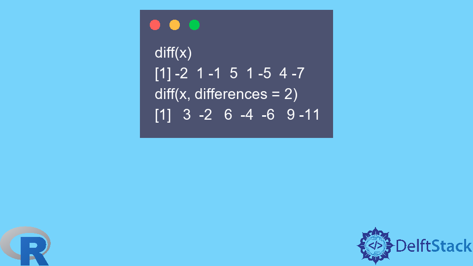 Usando la función de diff en R