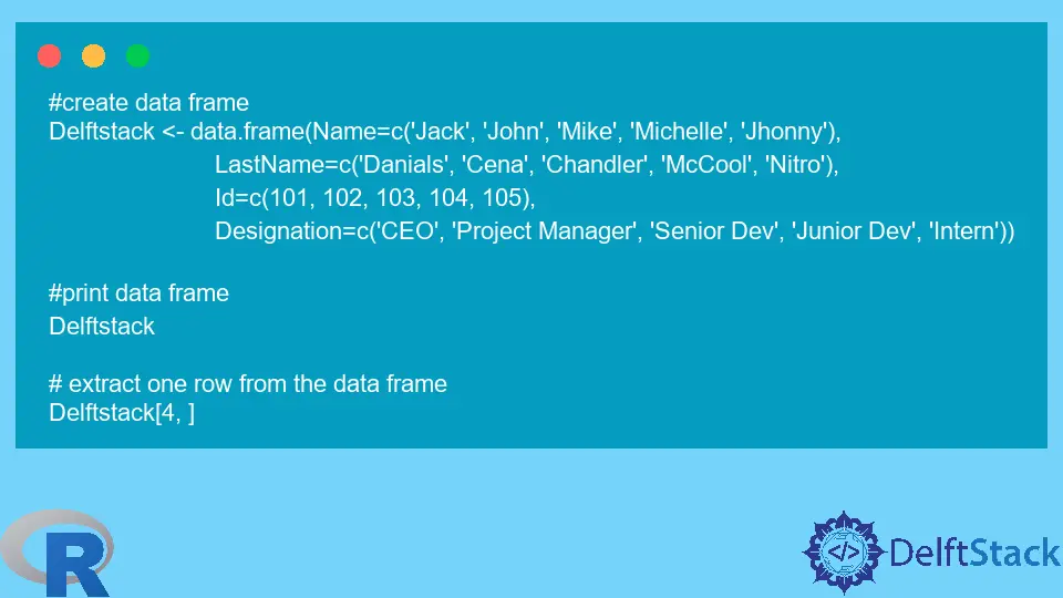 How to Extract Rows From a Data Frame in R