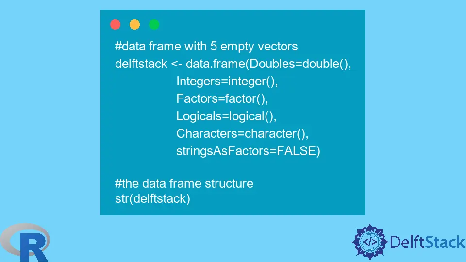 How to Create Empty Data Frame in R
