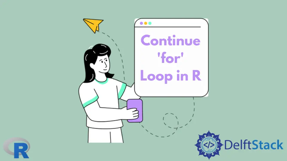 R Continue for Loop