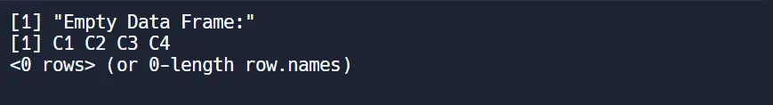 Creating an Empty Data Frame Without Specifying Column Names