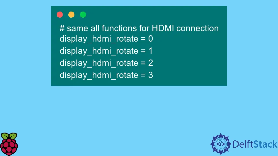 Raspberry Pi ディスプレイの回転