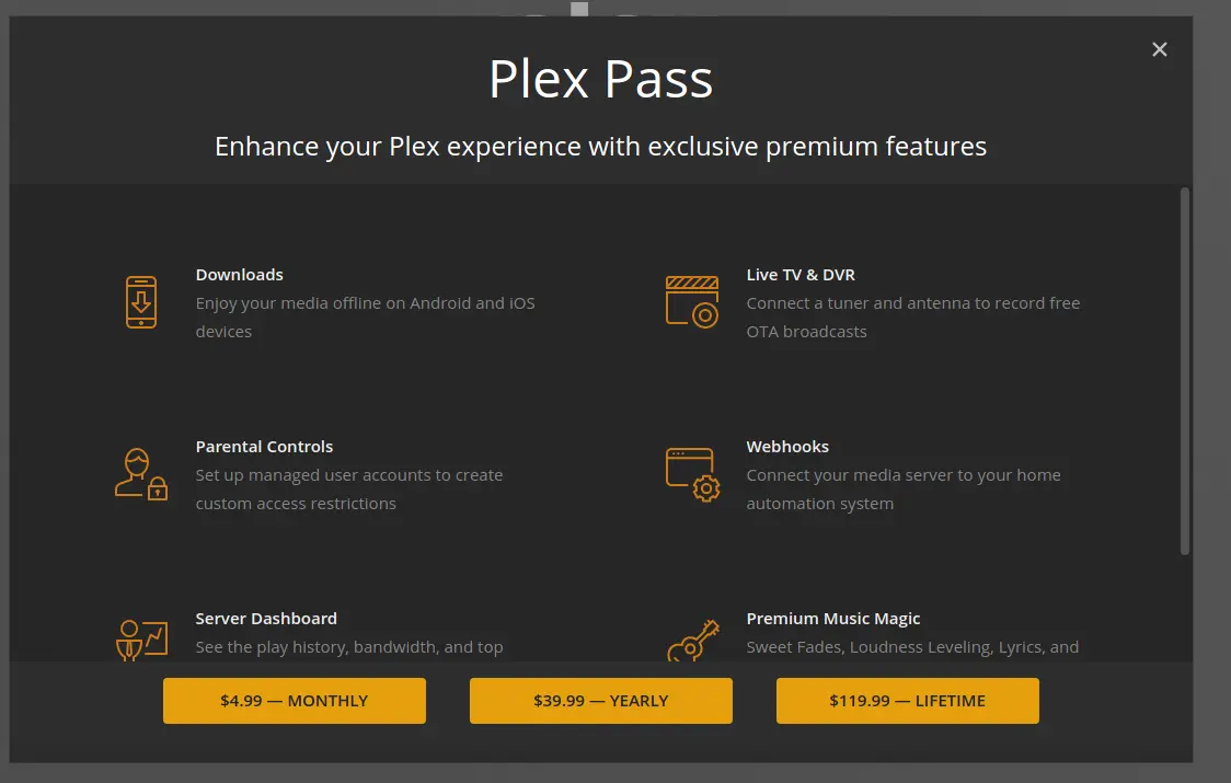 plex server pass