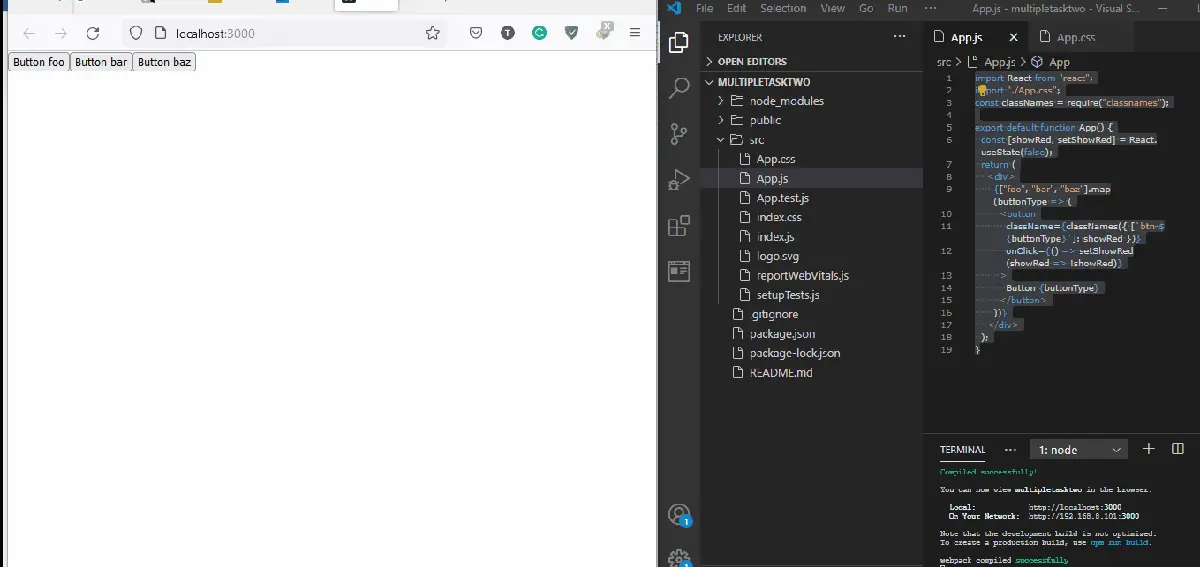 Ajouter plusieurs classNames à l&rsquo;aide de Classnames Package et mapper la sortie