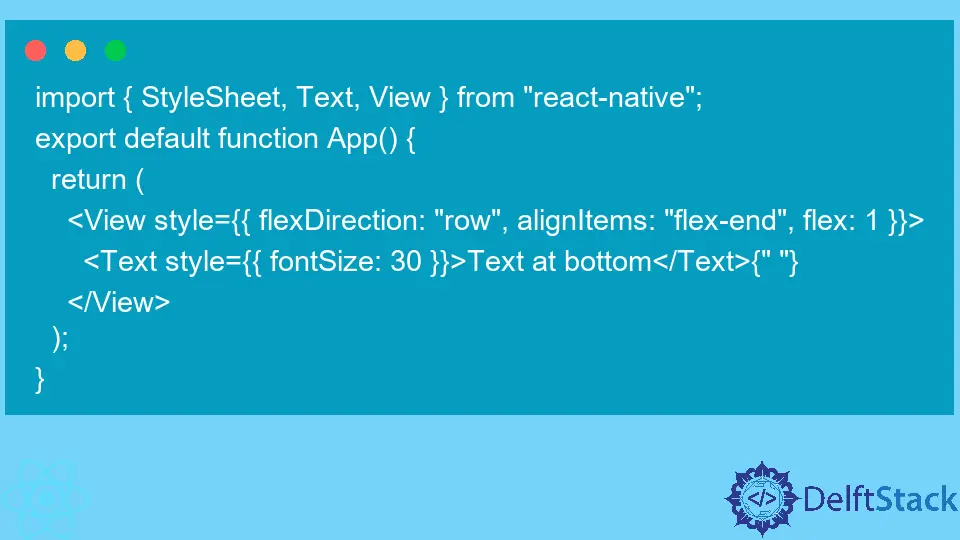 How to Align Text Vertically in React-Native