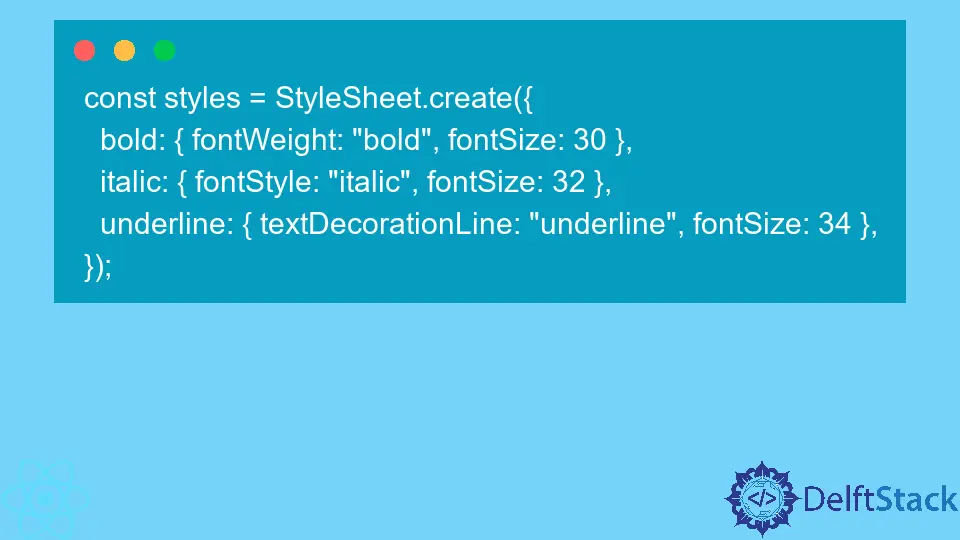 React Native Text Styles