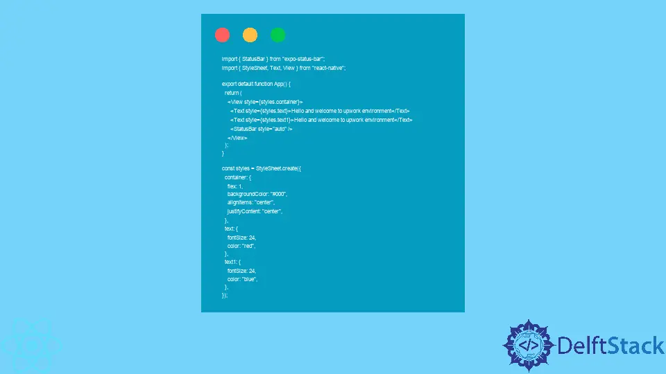 Establecer el color del texto en React Native