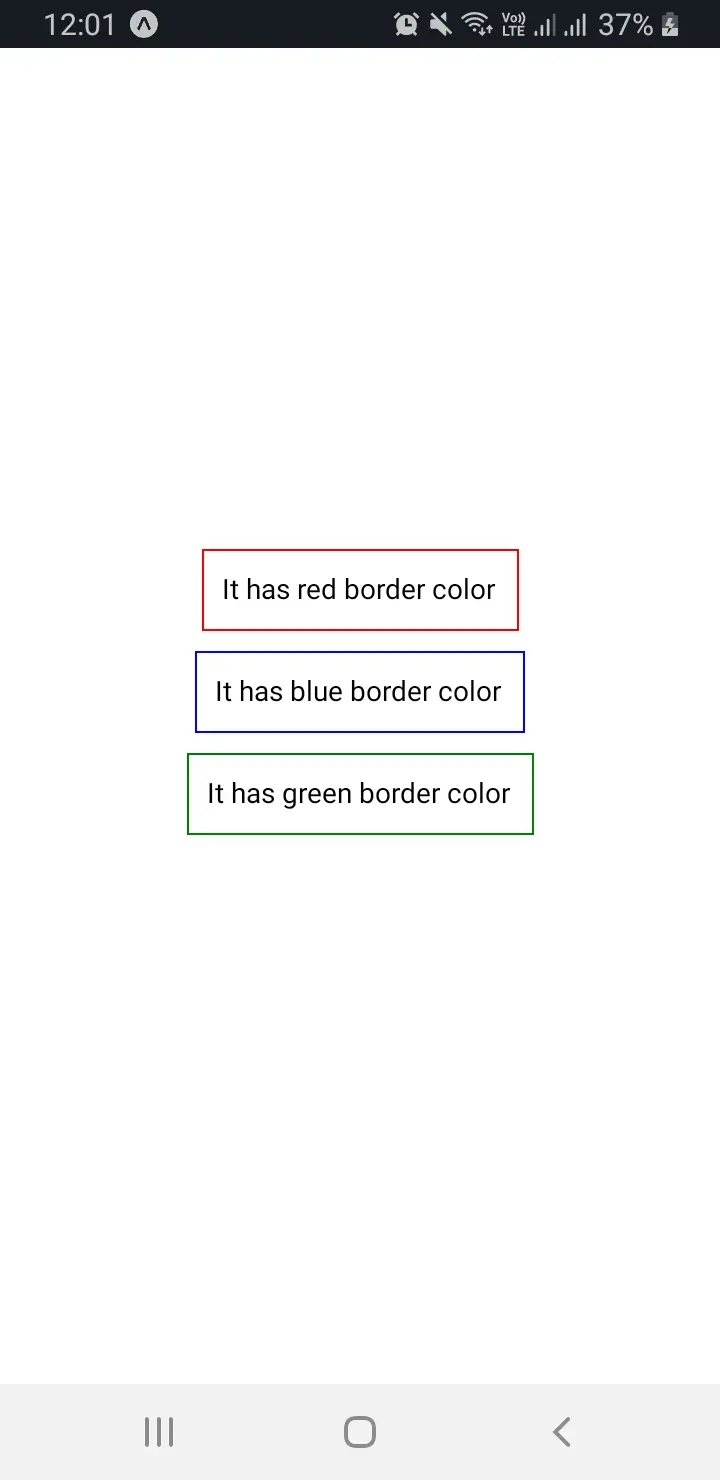 Border Color React Native Stylesheet 출력