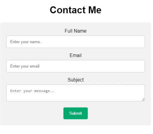 contact form in react and php