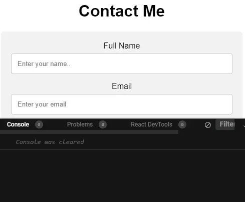 contact form using react and php together