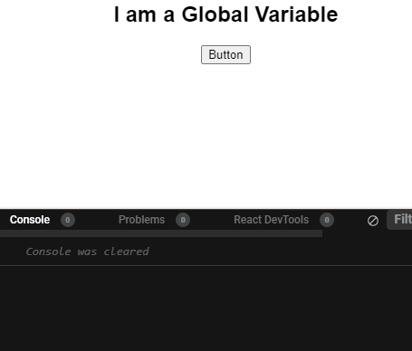 gobal variable with changed value in react
