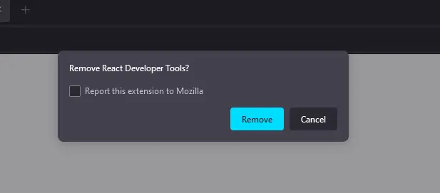 react developer tools remove from firefox - two