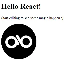 React logotipo